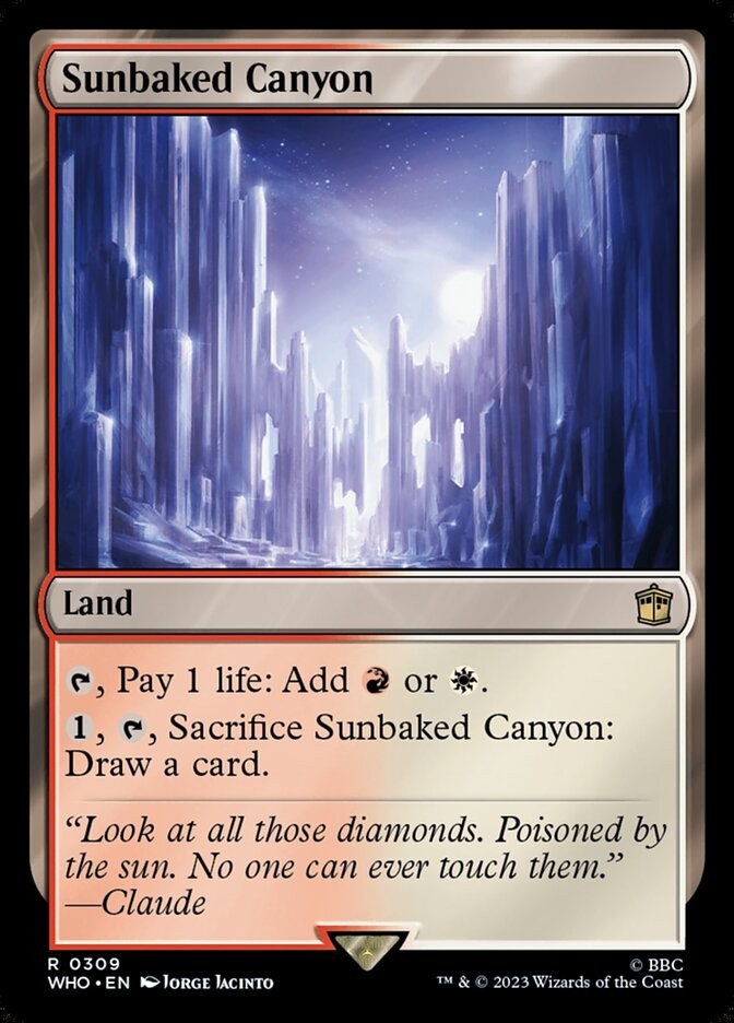 Sunbaked Canyon 0309 Non Foil Rare Doctor Who Commander MTG Near Mint