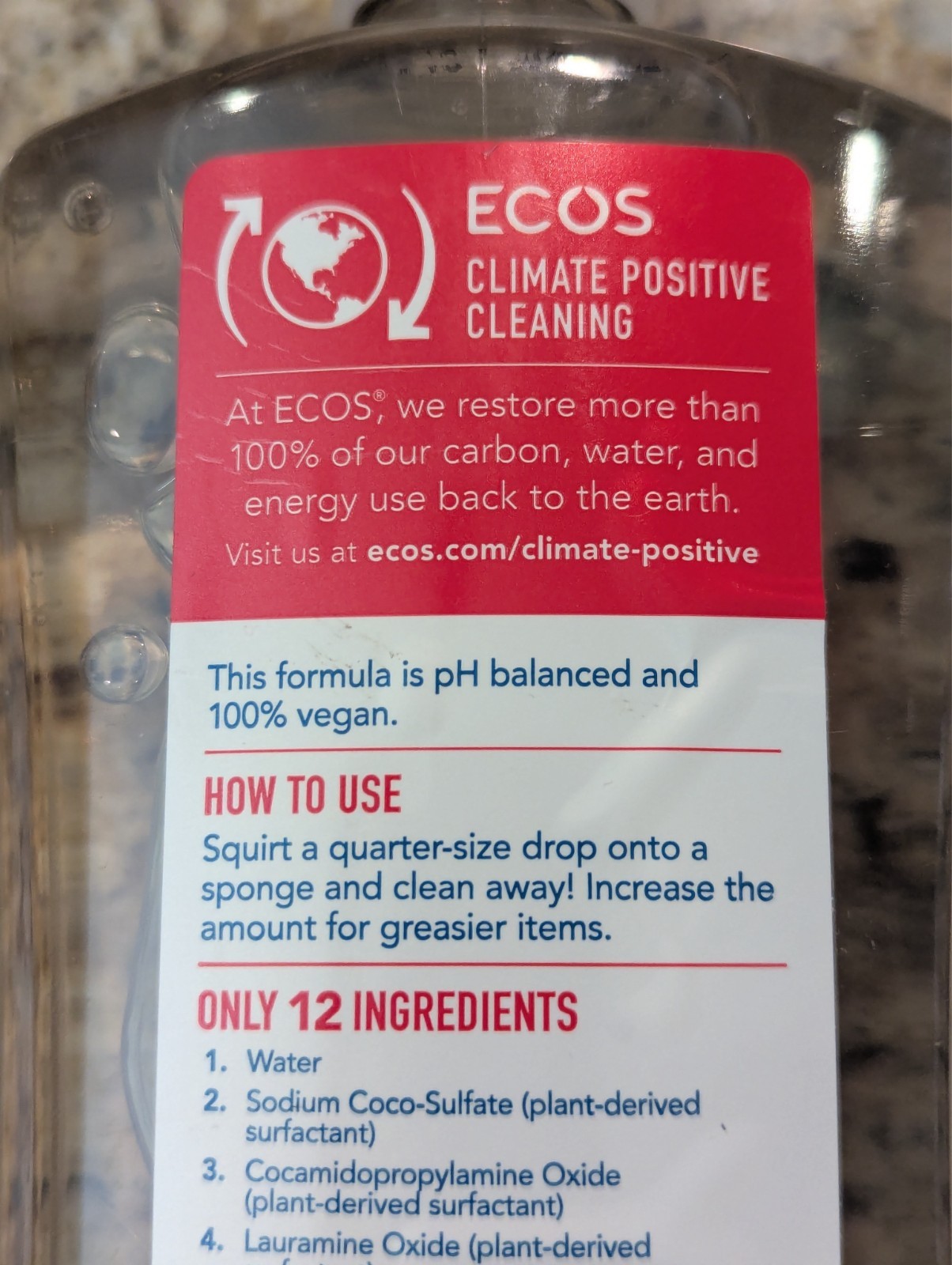 ECOS Plant Powered Dish Soap Grapefruit 25 fl oz