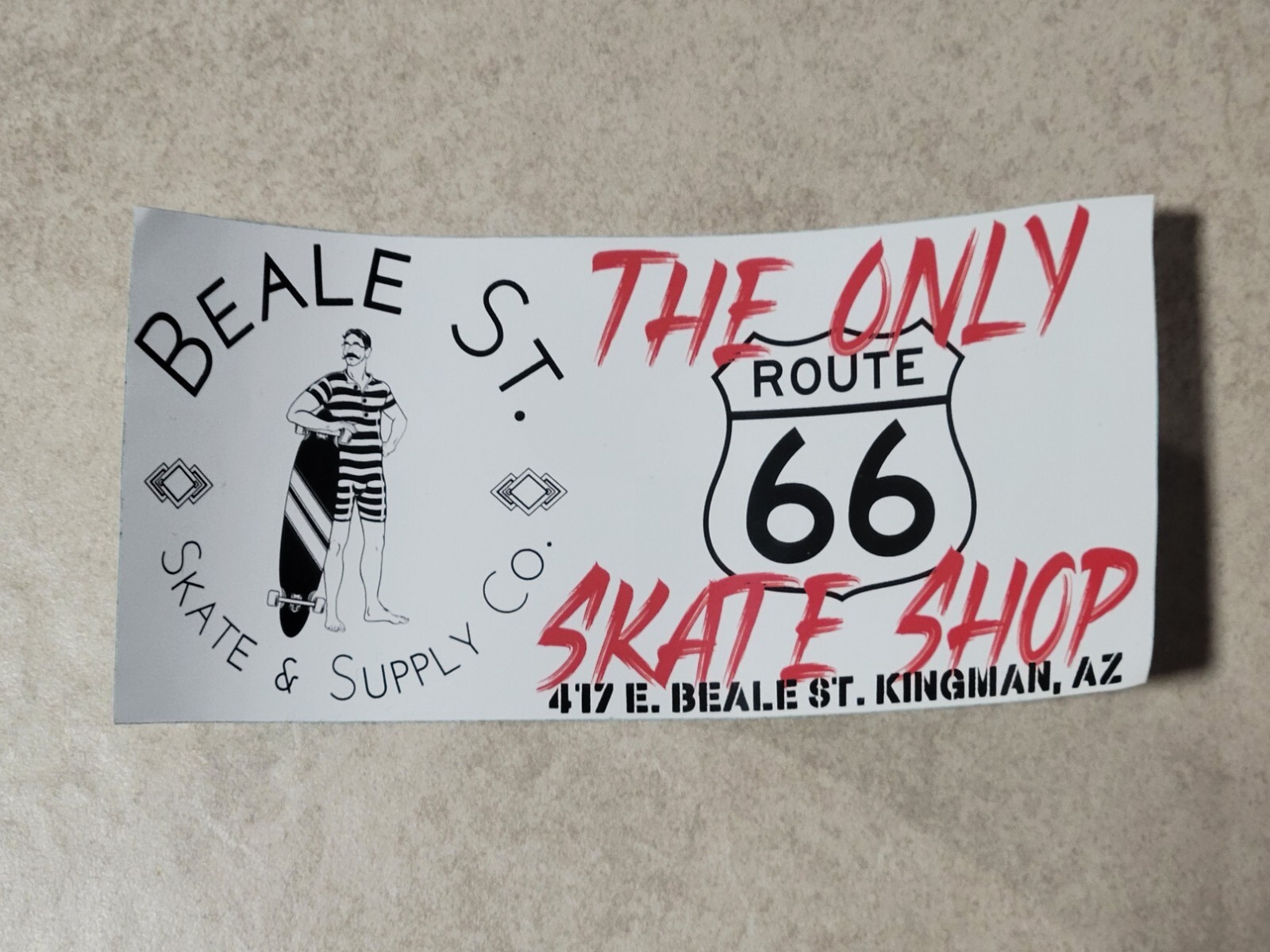 BEALE STREET "THE ONLY SKATE SHOP" STICKER DECAL SKATEBOARD SPORT NEW! RARE!
