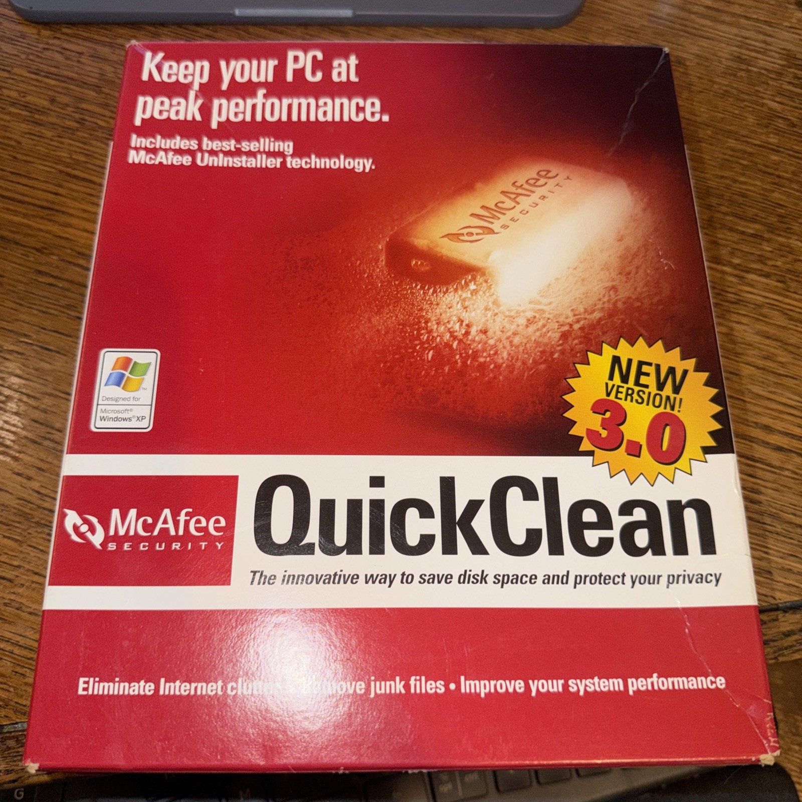 McAfee QuickClean 3.0_Windows XP_Eliminate Internet Clutter_Remove Junk Files