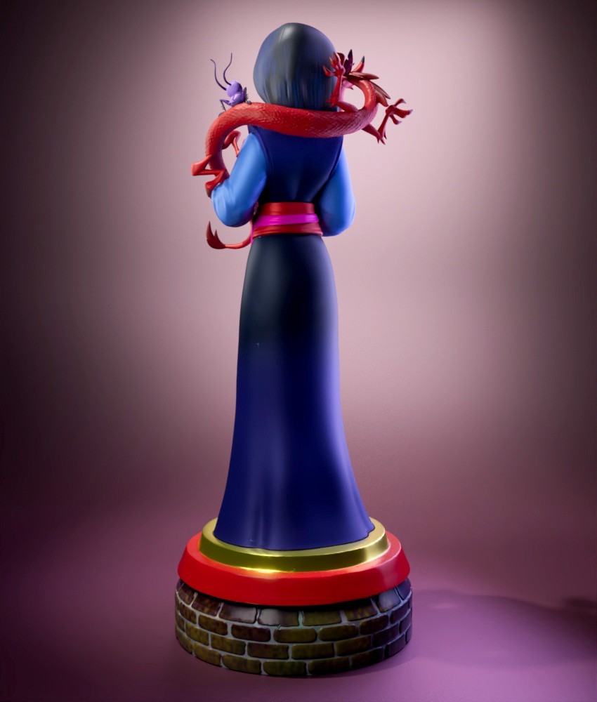 UNPAINTED Mulan Mushu 3D Printed Model Kit UW