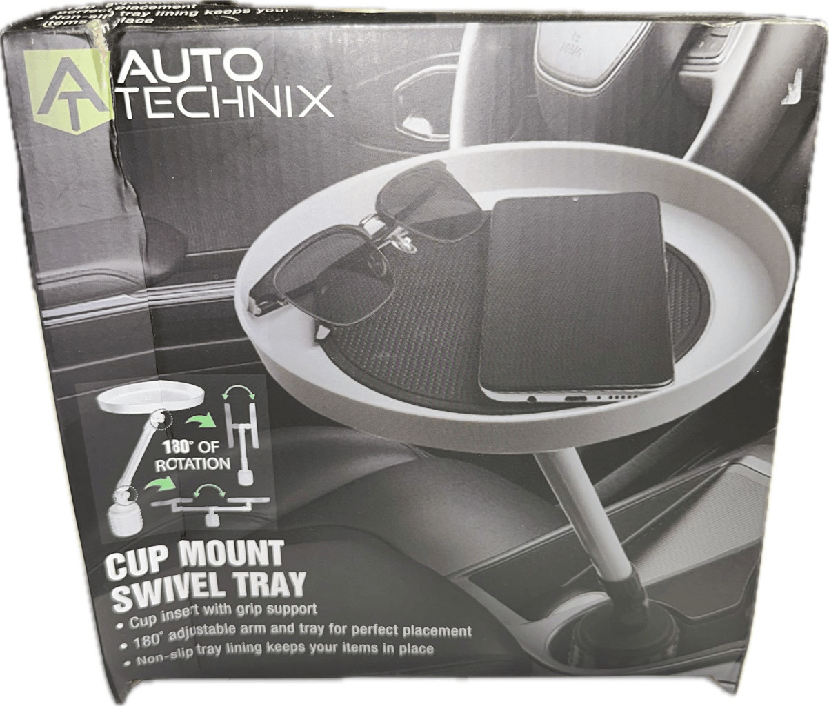 auto technix cup mount swivel tray