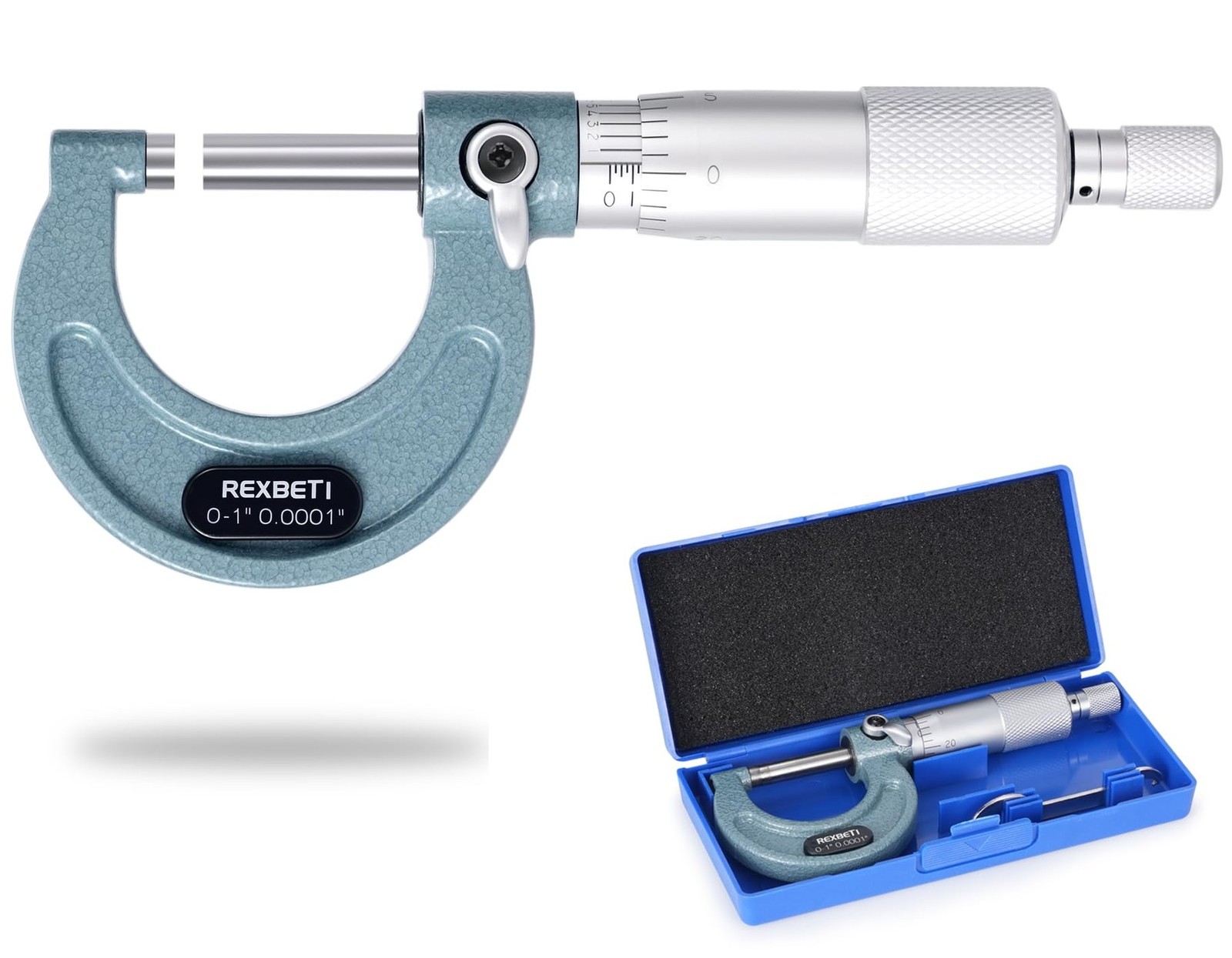 REXBETI Outside Micrometer, Ultra-Precision Carbide Tipped Measuring Tool Set...