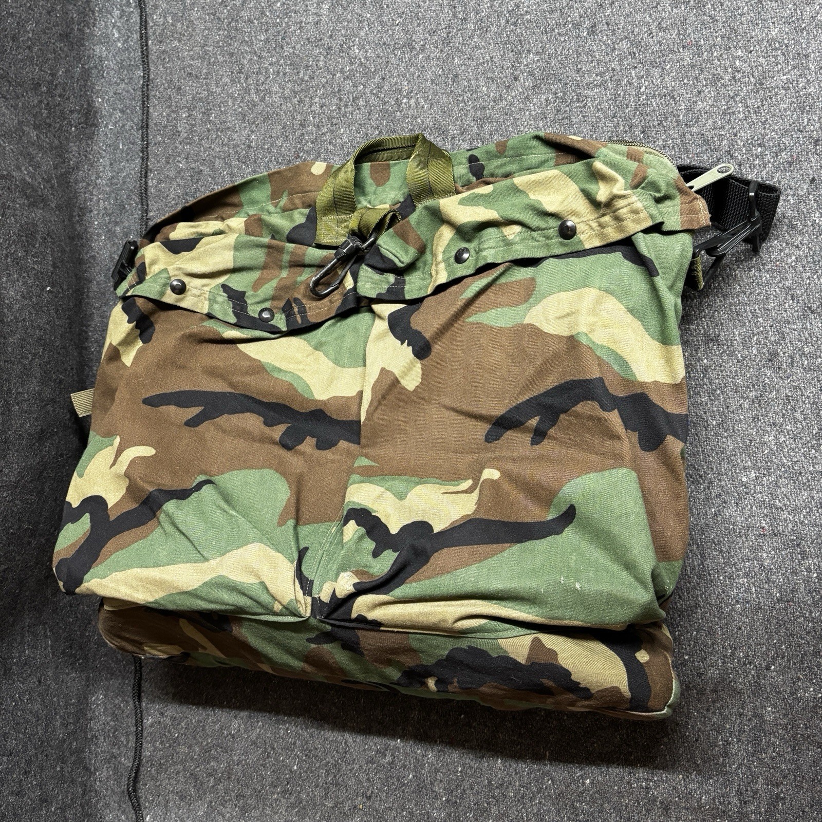 US Military Flyers Helmet Bag HGU-56/P Woodland Camo Padded Pilot Gear Bag #D
