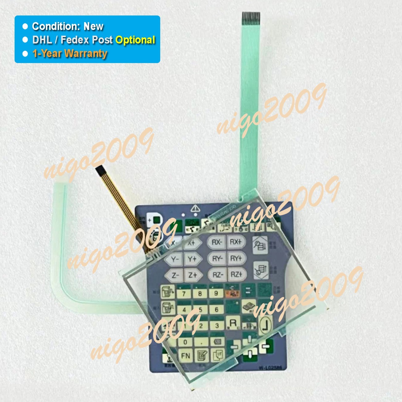 Touch Screen Membrane Keypad Fit for OTC W-L02878 FD19TP-DSJNC Teach Pendant