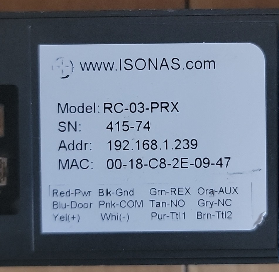 ISONAS Access Control RC-03-PRX Security Proximity Magnetic -- TESTED READ