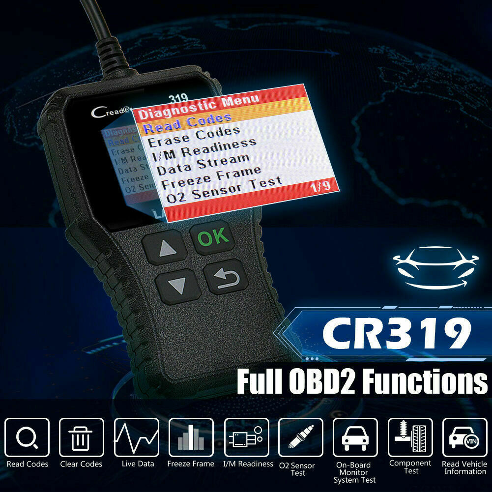 Launch CR319 OBD2 EOBD Scanner Car Code Reader Auto Check Engine Diagnostic Tool