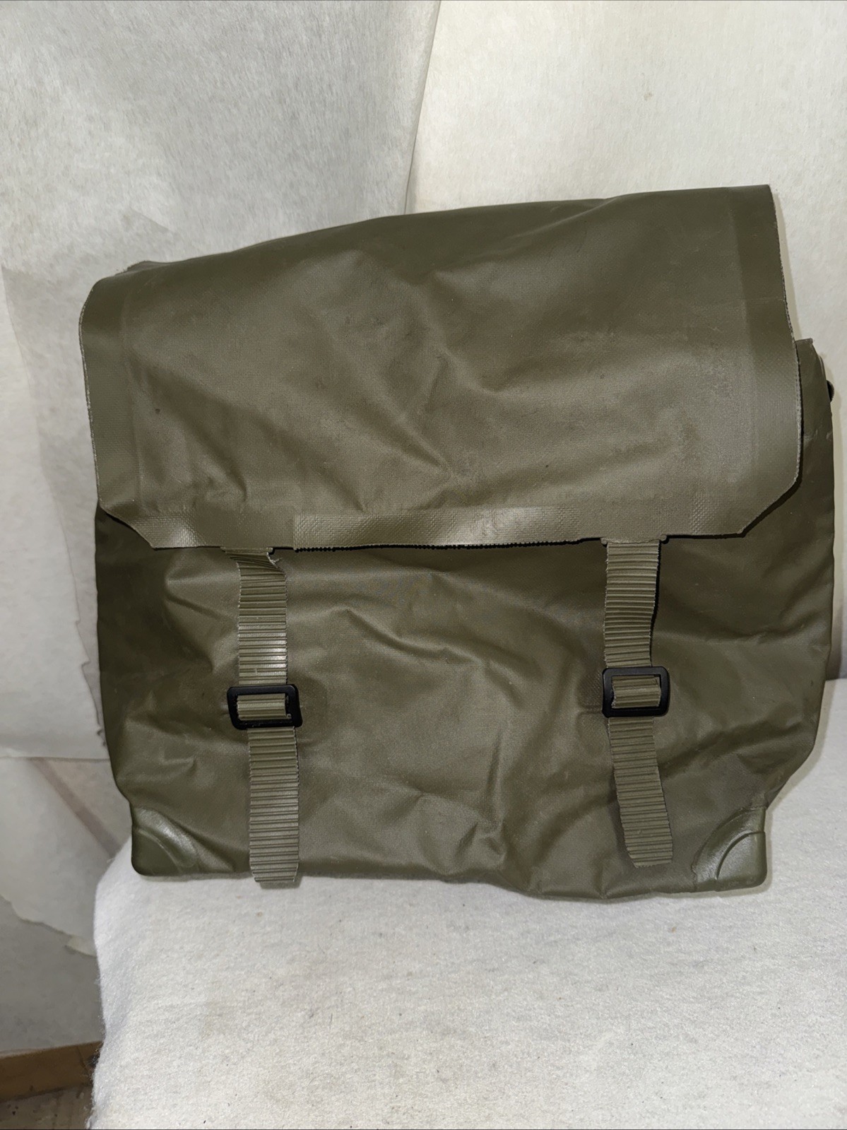Vintage Dutch Army Combat Military OD GREEN Waterproof Backpack Tote Bag