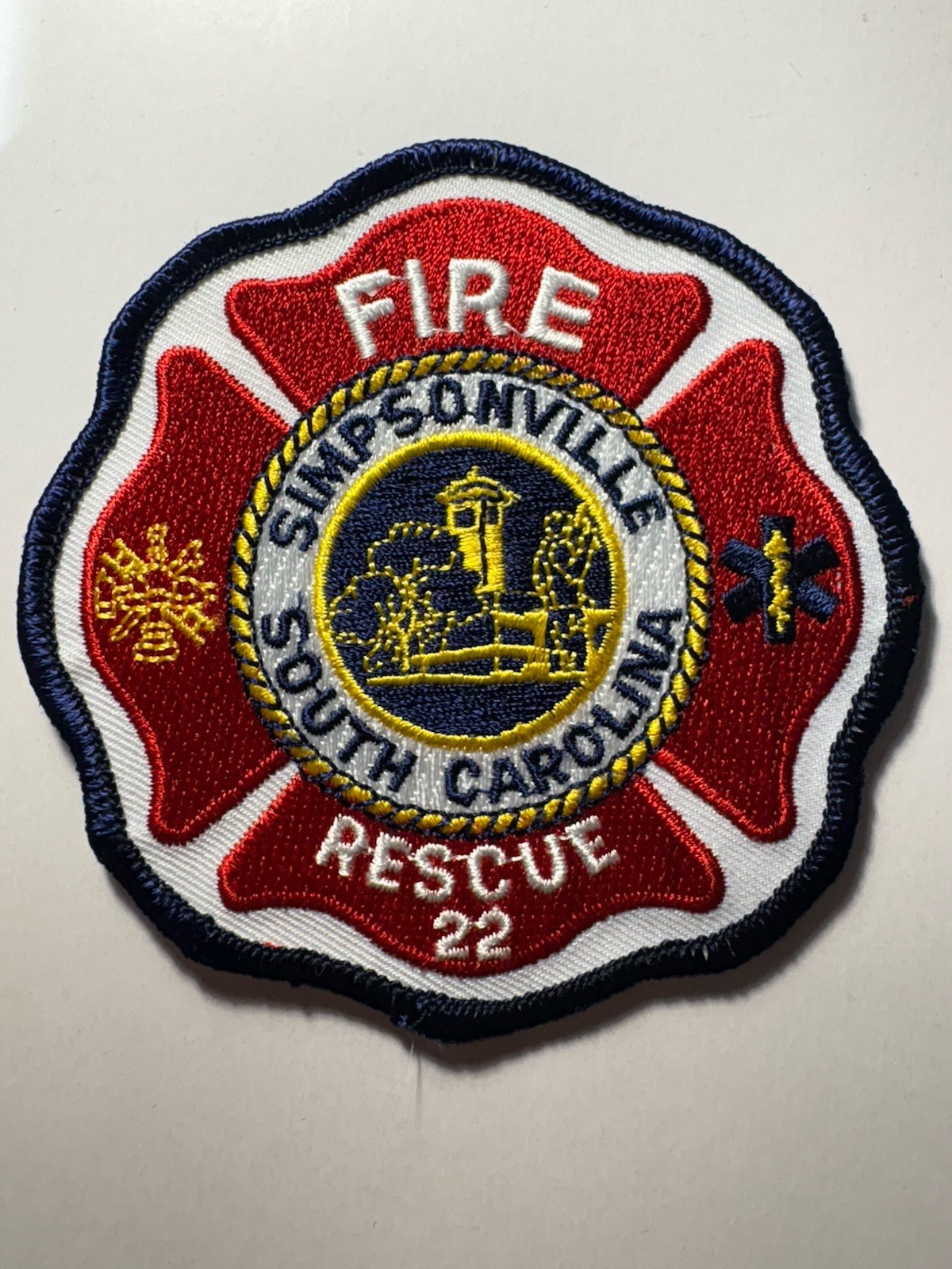 Simpsonville South Carolina Fire Rescue Patch