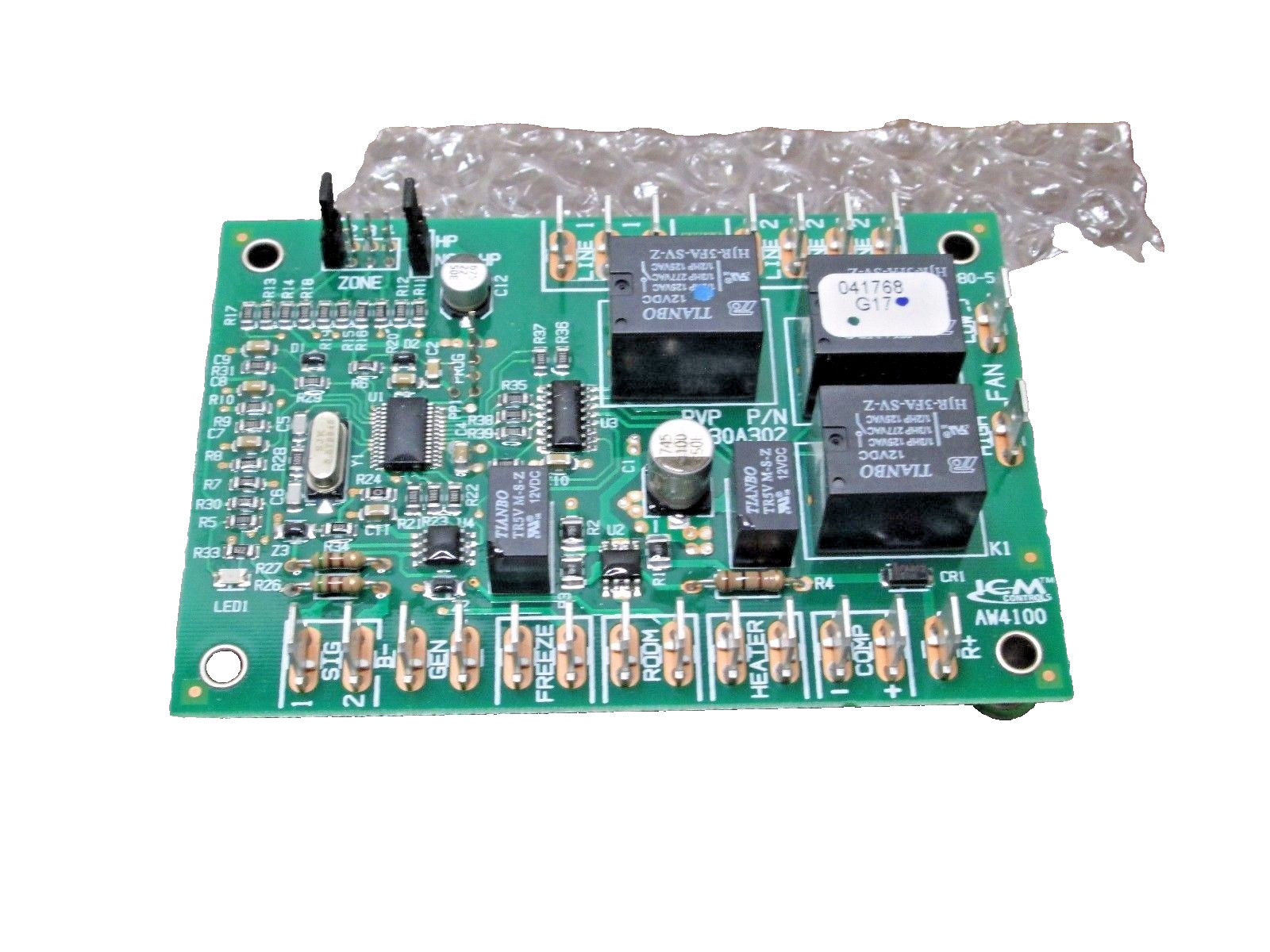 ICM CONTROLS AW4100 RVP P/N 9330A302 PCB1380-5A 041768 G17 PCB HEATER FREEZE NEW