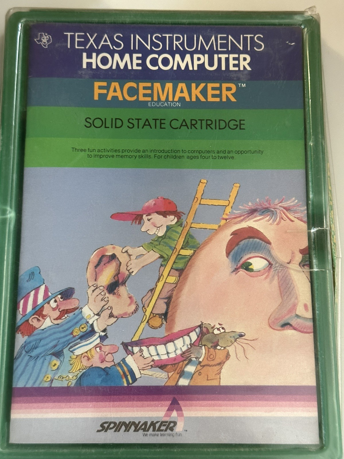 Texas Instruments FACEMAKER Solid State Cartridge (1983) For TI-99/4A Home Comp