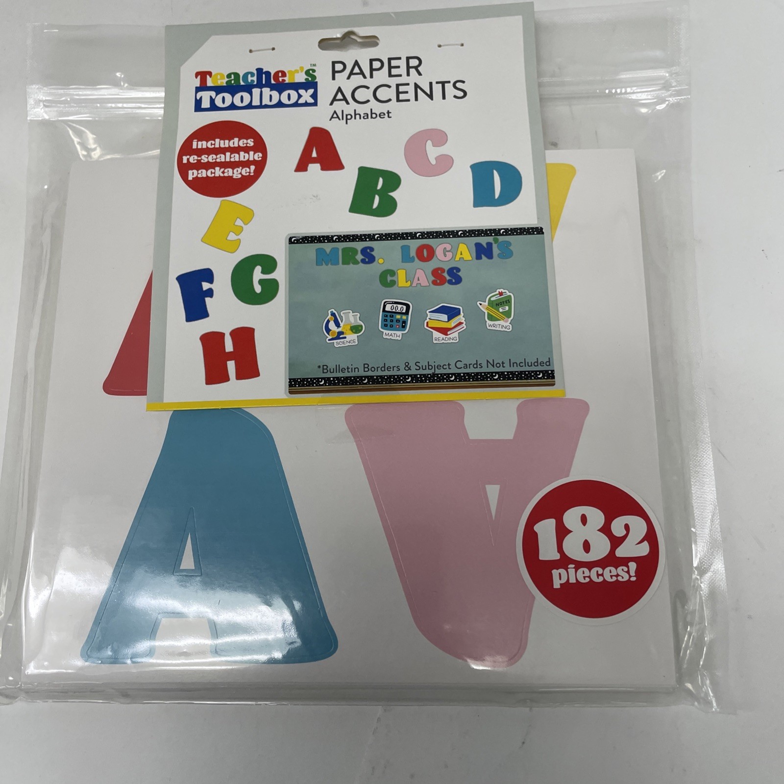 Teacher’s Toolbox Bulletin Board Accents Alphabet 182 Pieces
