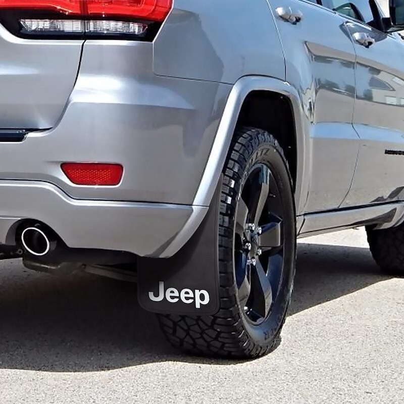Pair of Jeep Logo Easy Fit Mud Splash Guard Flap 9x15" Set of 2 Universal