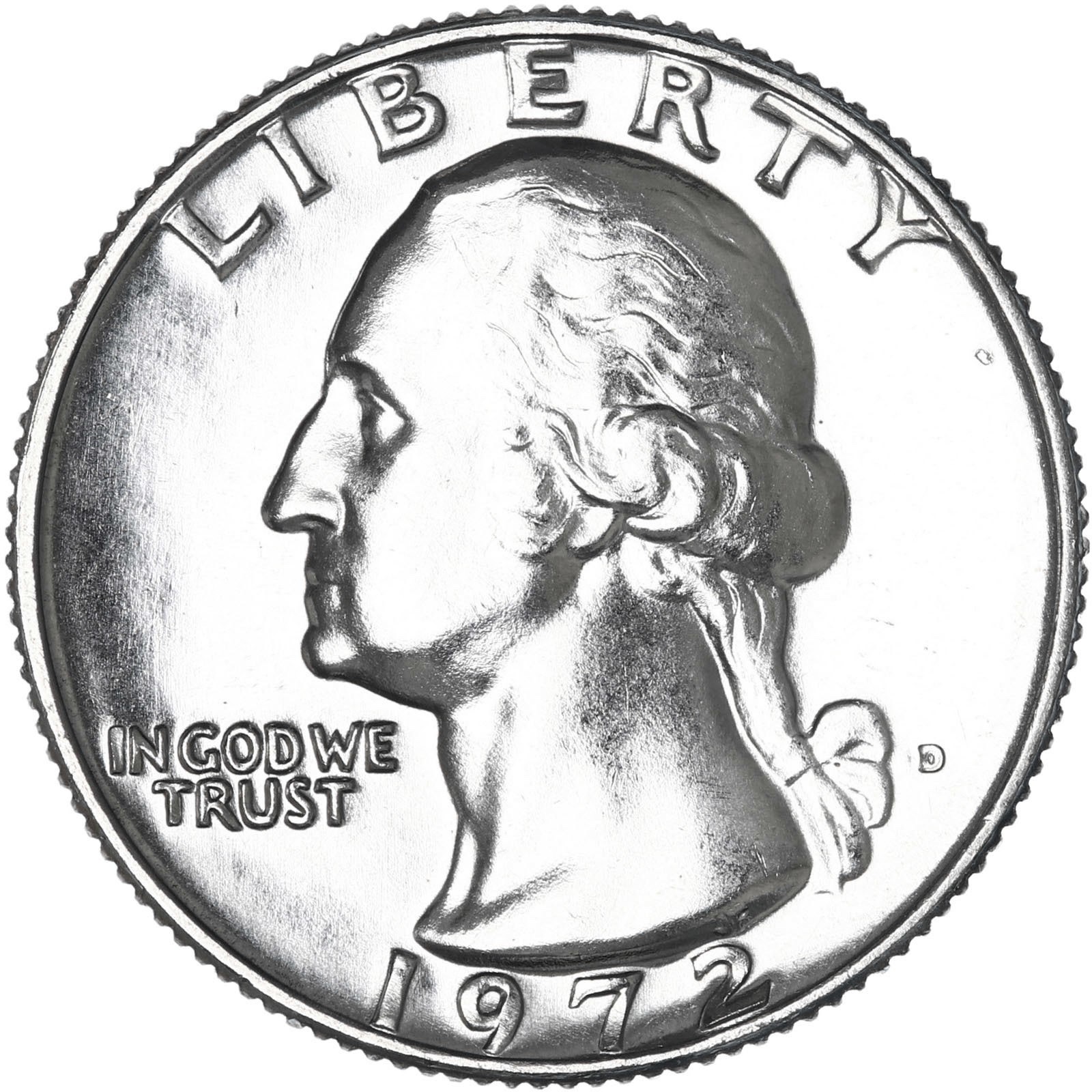1972 D Washington Quarter BU US Coin