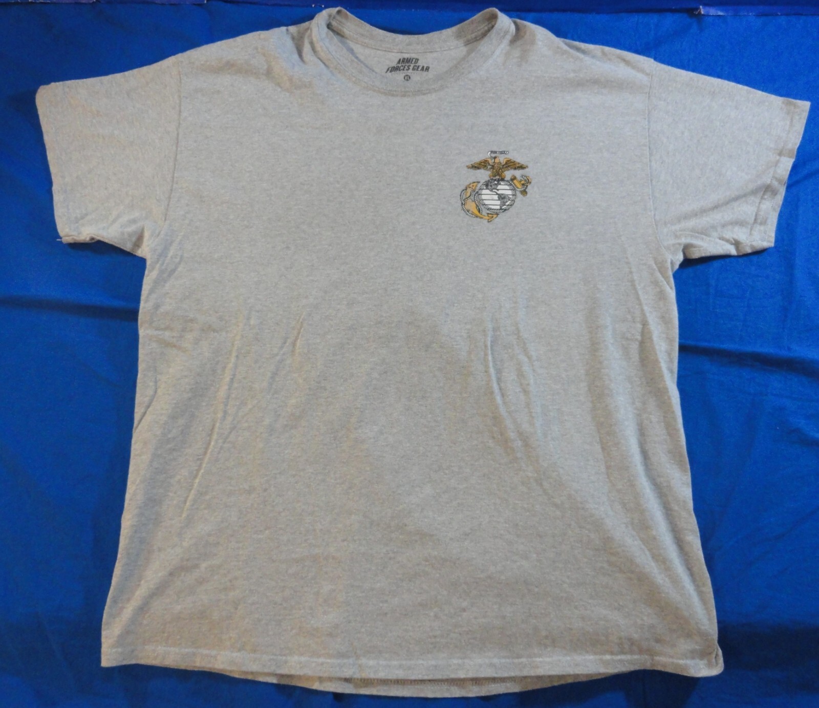 DISCONTINUED GEAR USMC MARINE CORPS 100% COTTON GRAY SHORT SLEEVE T SHIRT XL