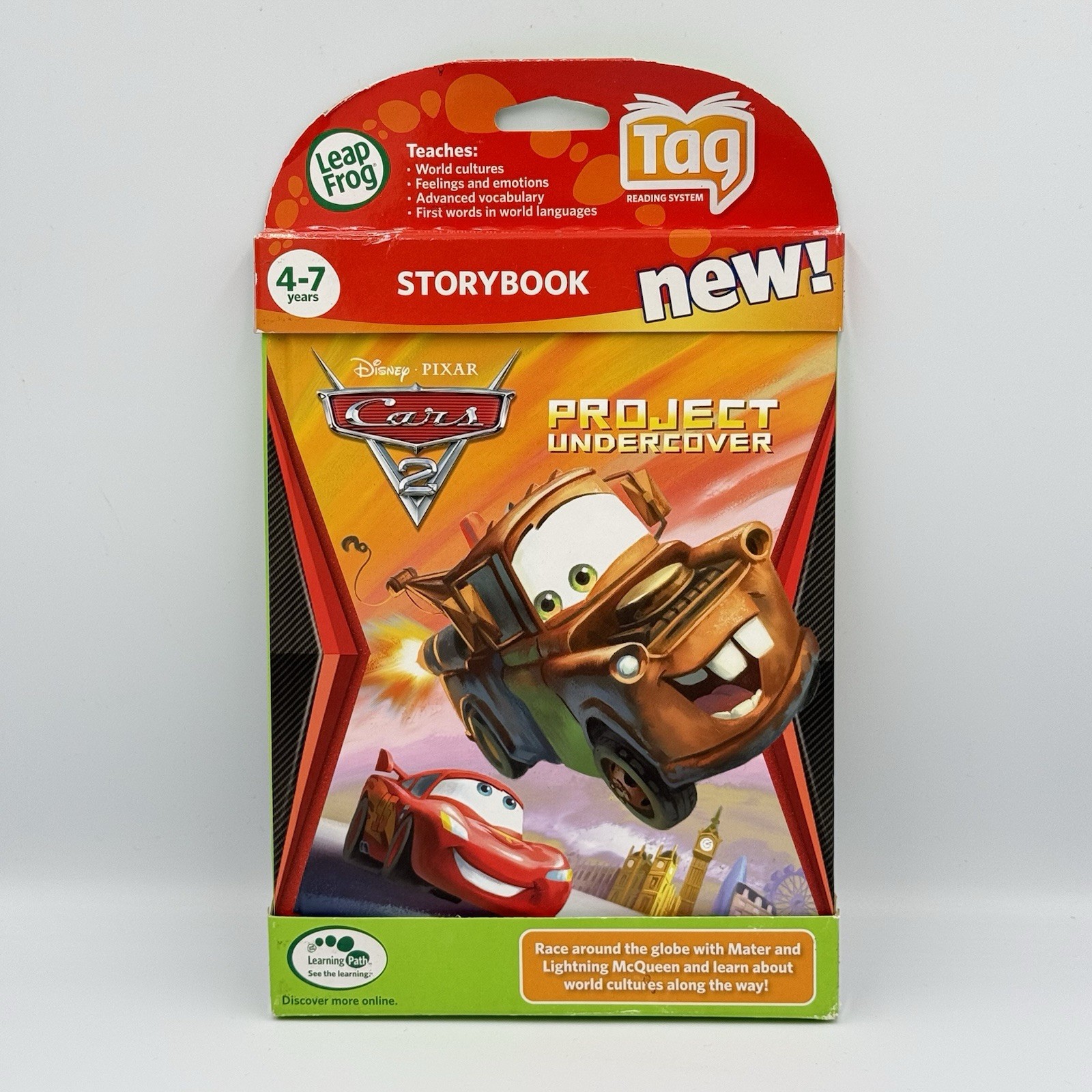 NEW LeapFrog Tag, LeapReader book — CARS 2: PROJECT UNDERCOVER