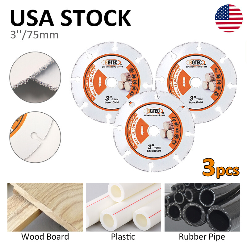 3pcs 3 inch Diamond Circular Saw Blade Cutting for Wood Fiberglass Cut-off Wheel