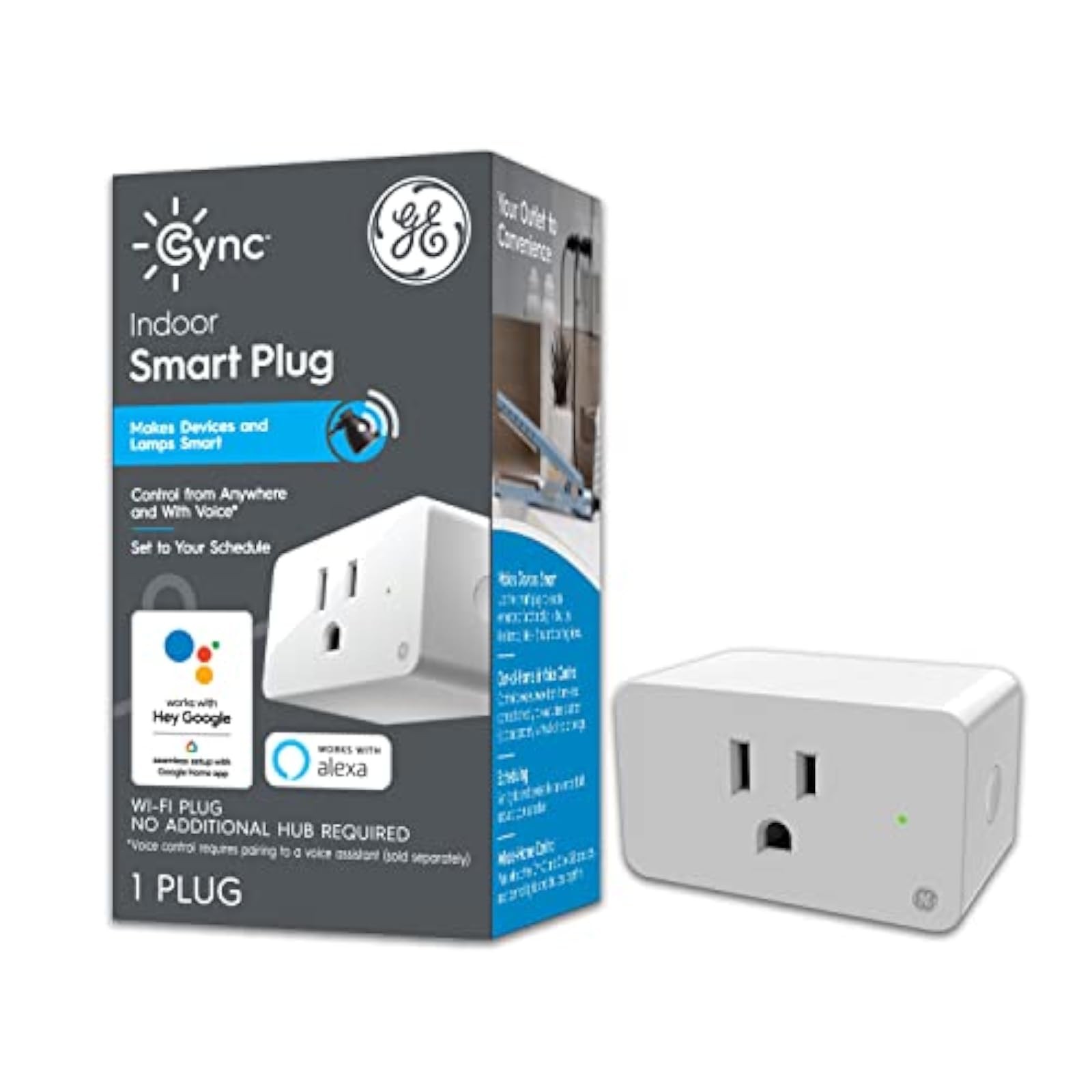 C By GE On/off Smart Plug With Smart Bridge Alexa Google Home Wifi Switch