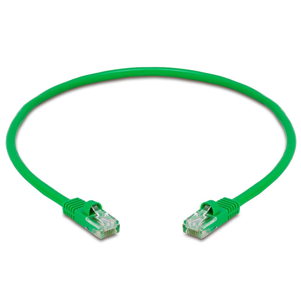 2 Pack Green Cat5e Ethernet Patch Cable 1.5ft RJ45 Network Cord Internet Wire