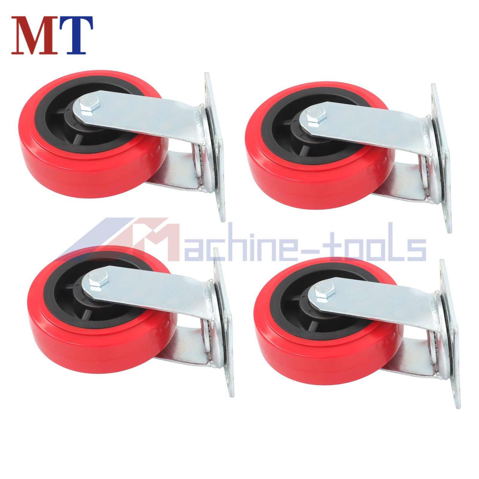 4 Pack 4000Lbs Load Capacity Polyurethane Heavy Duty 6 Inch Swivel Caster Wheels