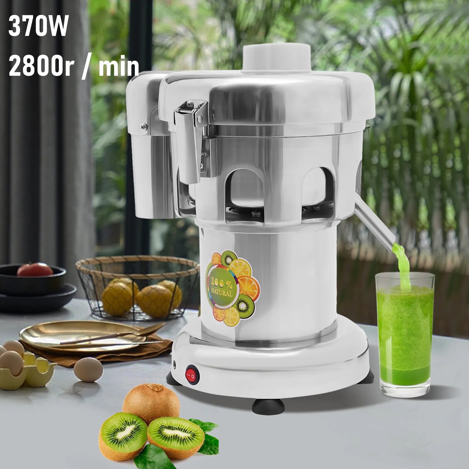 Commercial Heavy Duty Juice Extractor Machine Stainless Electric Juicer 370W