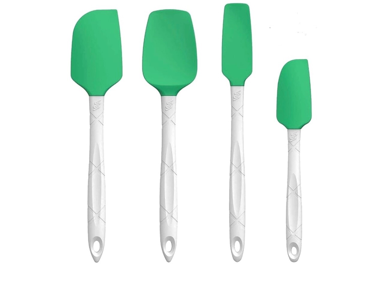 M KITCHEN WORLD Heat Resistant Silicone Spatulas Set - green