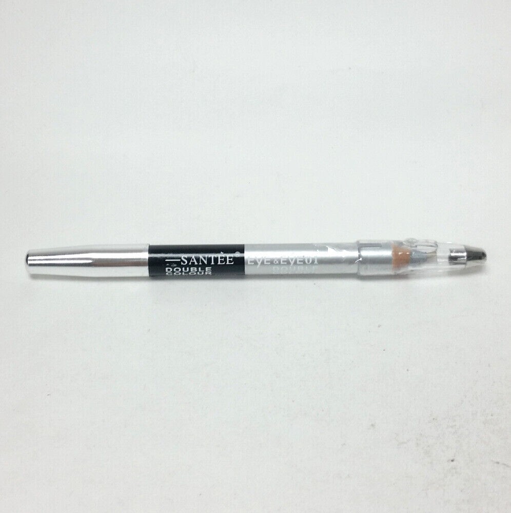 Santee Double Color Jumbo Eyeliner Black & Silver 4.3 g w/ Sharpener on Top