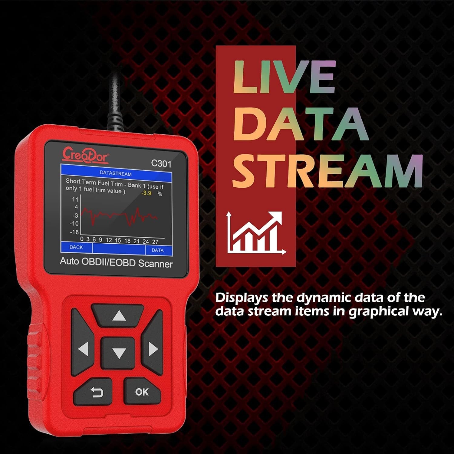 OBDII Code Reader Scanner Vehicle Diagnostic Tool Check Engine Battery