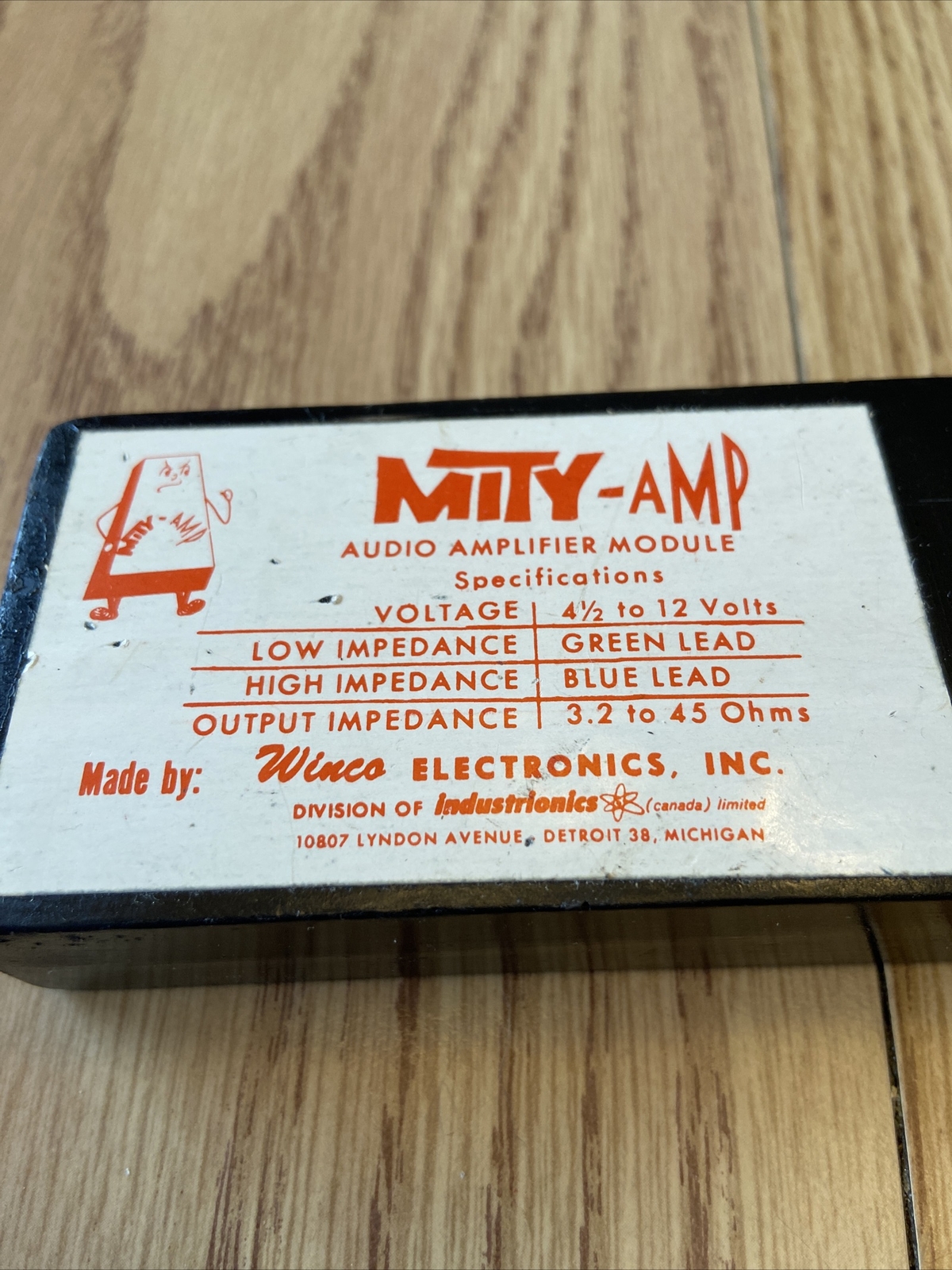 Winco Mity-Amp Audio Amplifier Module #A