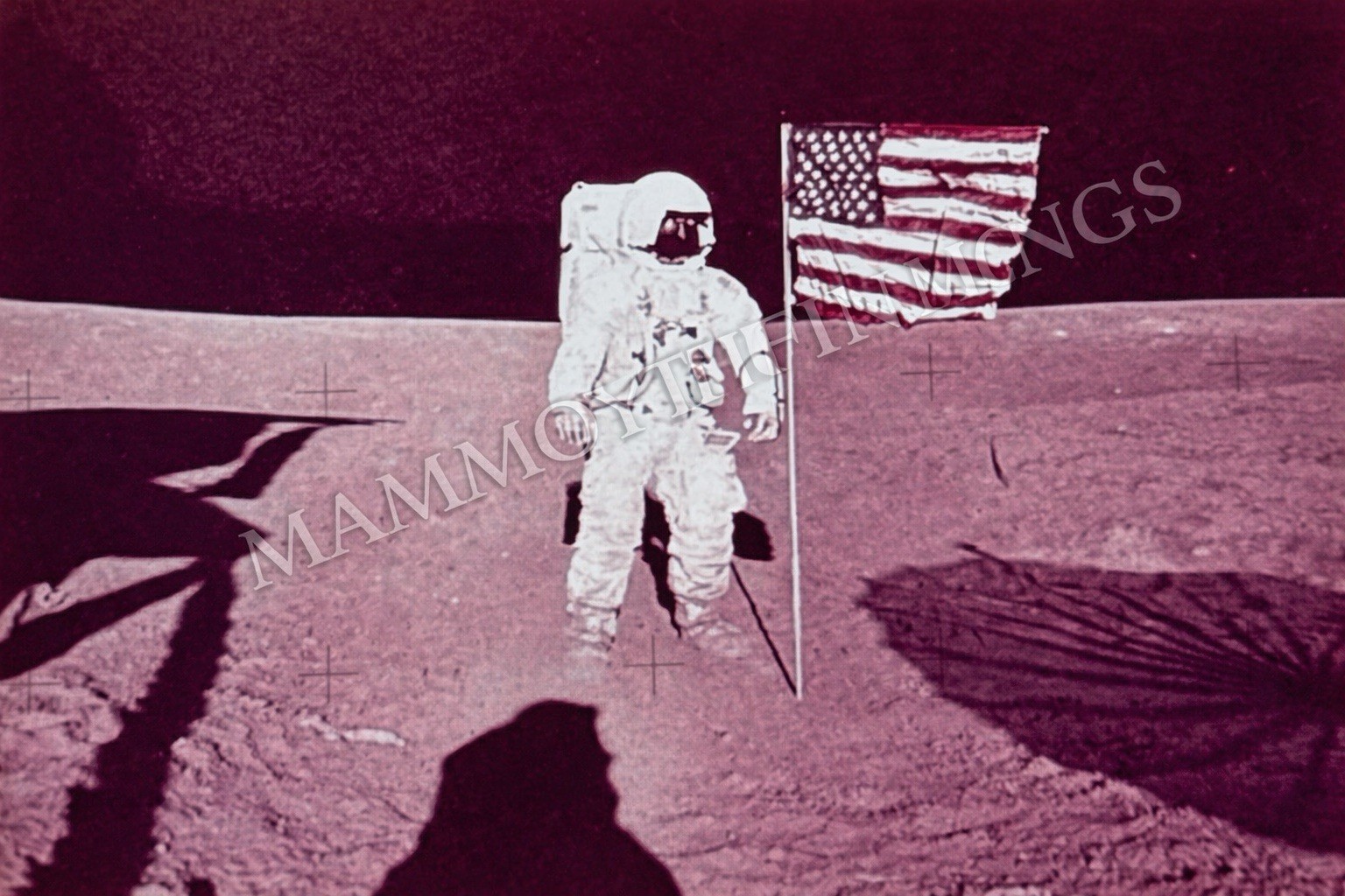 Vintage Apollo 14 35mm Slide 4 NASA Moon Landing Astronaut US Flag 1971