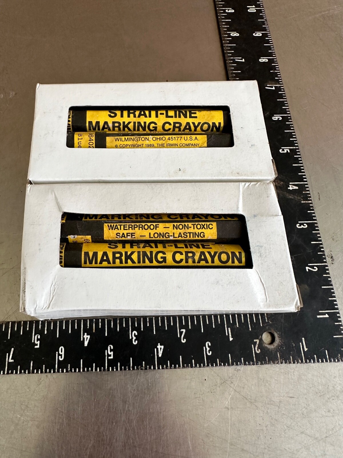 Lot of 24 Vintage Blue STRAIT-LINE 66402 Marking Construction Lumber Crayon USA