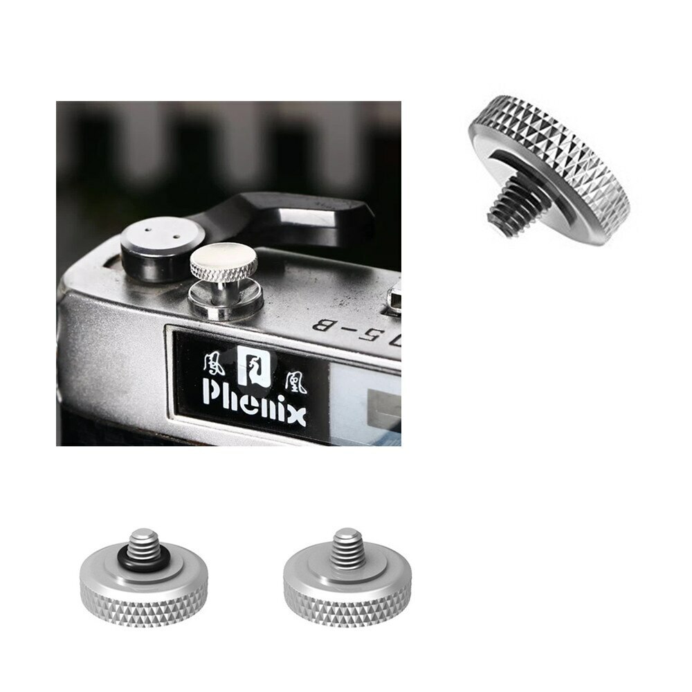 Brass Shutter Release Button With Rubber Ring for Fujifilm Leica Nikon Sony