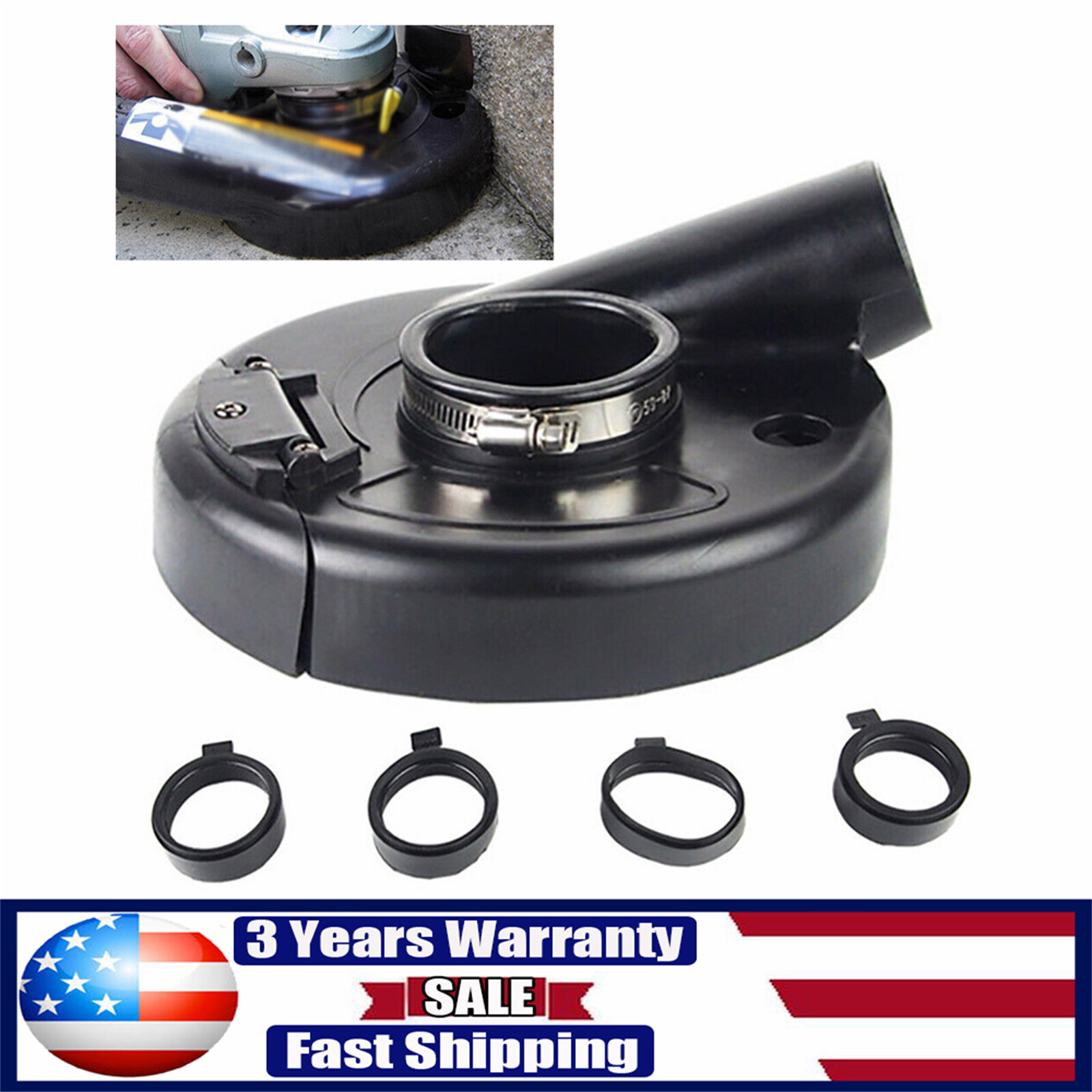 7 inch Vacuum Dust Shroud Grinding Cover for Angle Hand Grind Grinder Polisherus
