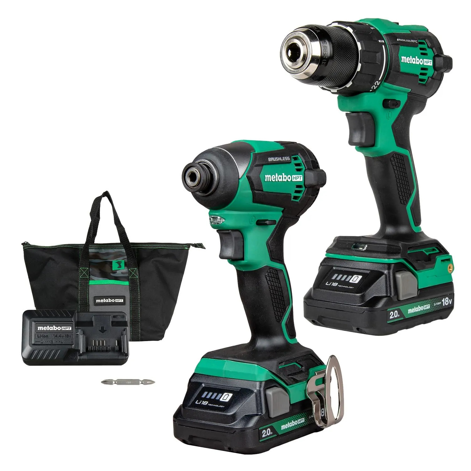 Metabo HPT KC18DEXQB 18V MultiVolt Driver Drill Impact Driver Combo Kit 2
