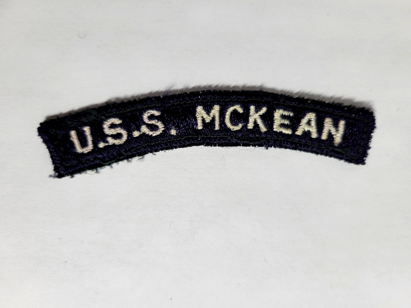 US Navy U.S.S. MCKEAN Two Ships DD-90/APD-5 DD-74 Destroyer Segment Patch