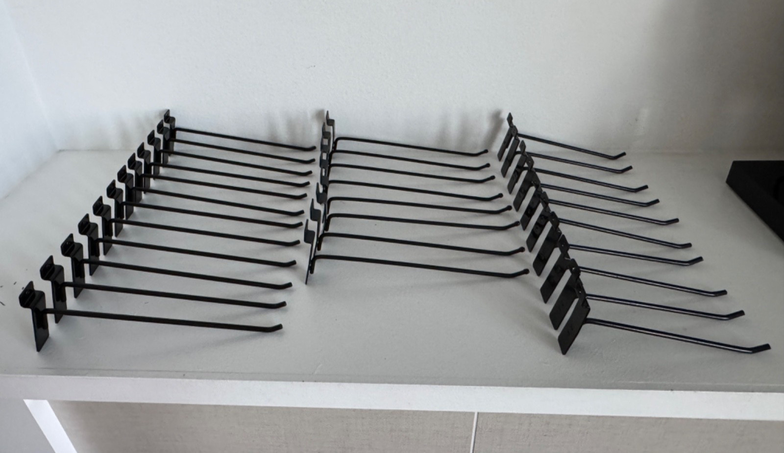 Black Slatwall Display Hooks Lot of 30 Retail Store Peg Hooks 8" 10" 10.5"