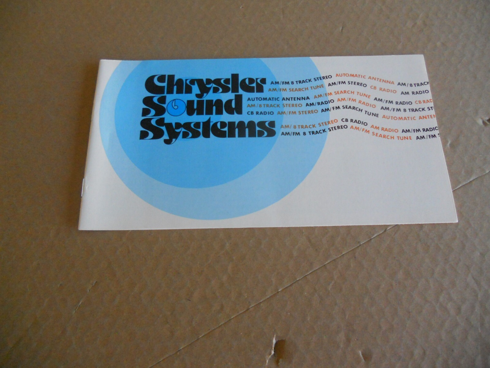NOS Original 1975-1980 Chrysler Sound Systems Owners Manual