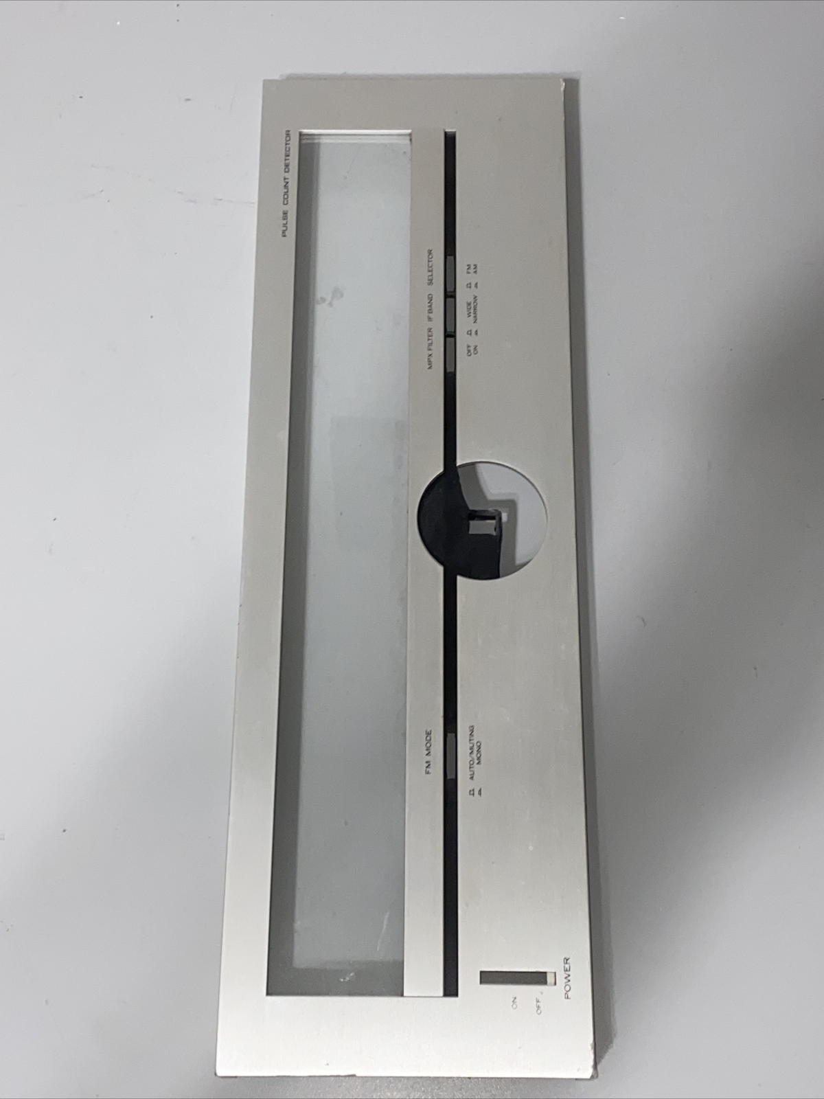 Vintage Kenwood KT-615 AM-FM Tuner Silver Replacement Faceplate