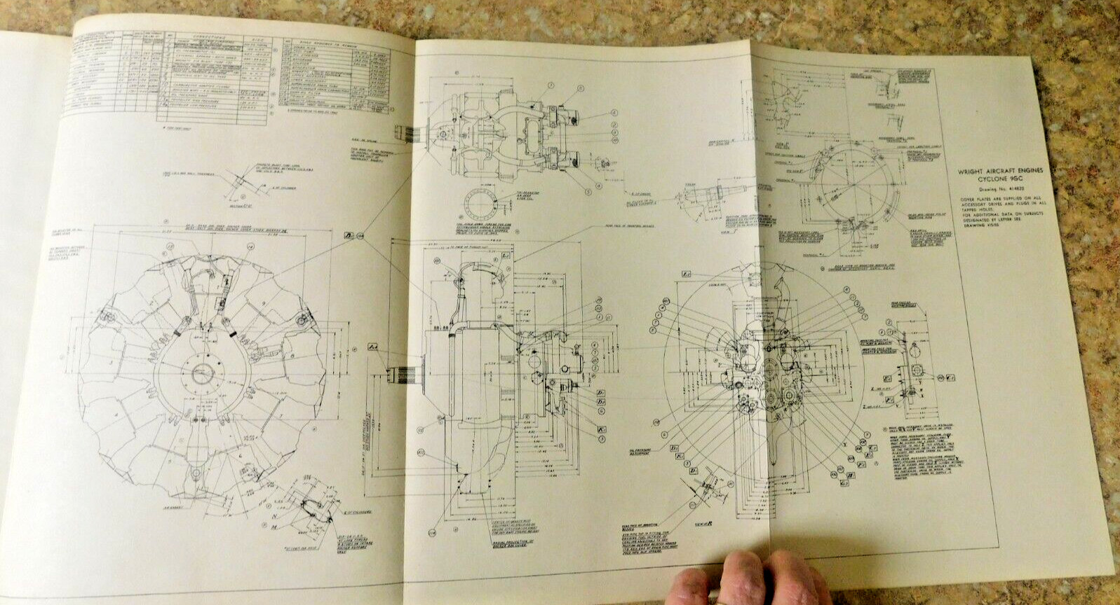 1944 Wright Aircraft Engines Cyclone 9GC Original Service Manual