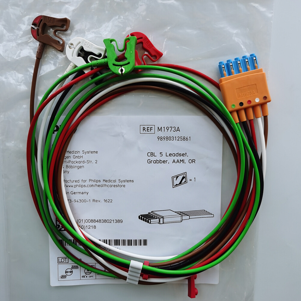 For Philips M1973A CBL ECG 5-Lead Cable Grabber, AAMI 989803125861