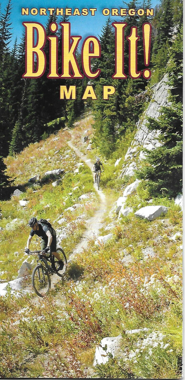 Map of Cycling Northeast Oregon, Bike Map, Wallowa, Elkhorn Mtn, Anthony Lakes