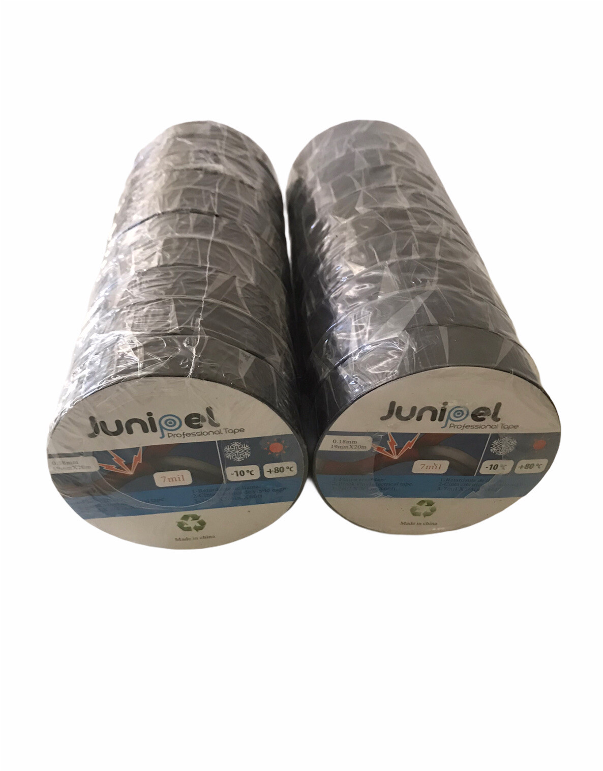 20 Rolls 66 FT Big All Purpose 0.7" Inch PVC Black Insulated Electrical Tape Lot