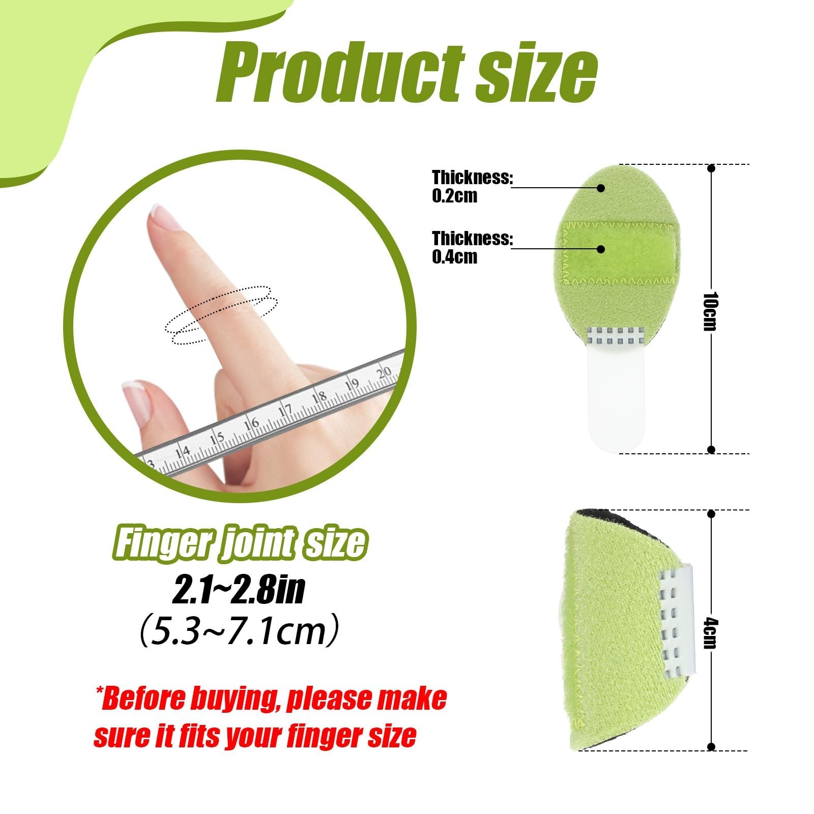 8 Pcs Trigger Finger Splints Single Straps Finger Splint Support Brace Kit In...