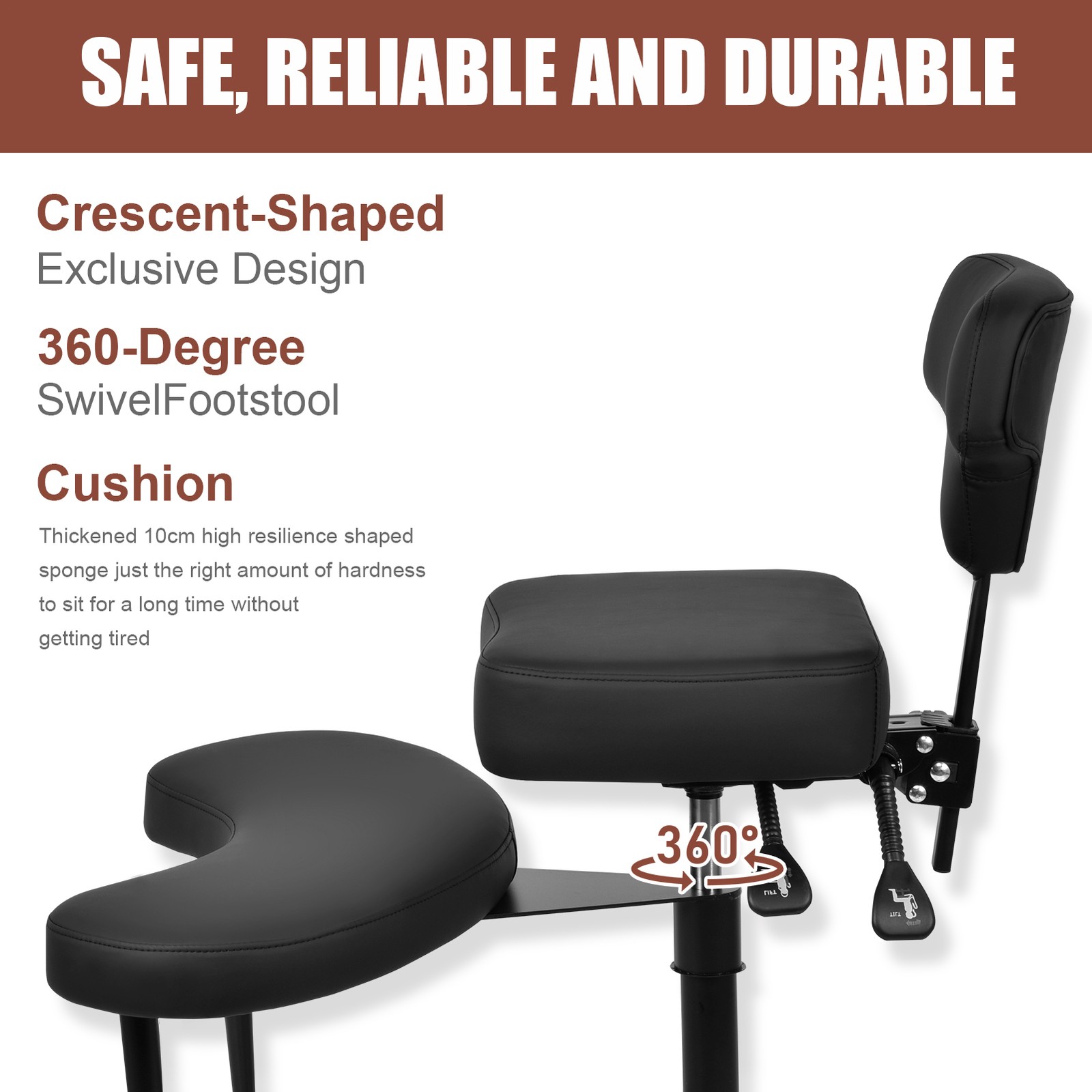 Meditation Chair, ADHD Chair, Cross Legged Office Chair with Wheels New