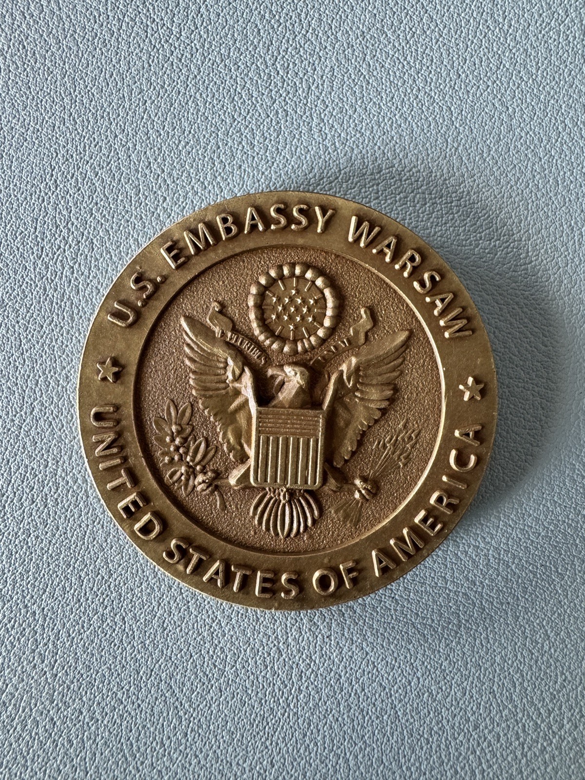 U.S. American Embassy  Challenge Coin Warsaw Poland Ambasada Amerykanska