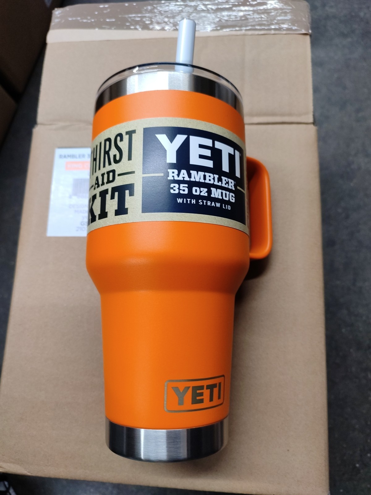YETI 35 oz Rambler Mug KING CRAB ORANGE  Brand New Limited Edition Color