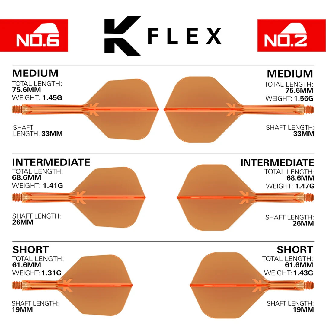 BLUE MEDIUM NO2 TARGET K-FLEX 1 PIECE SHAFT AND FLIGHT