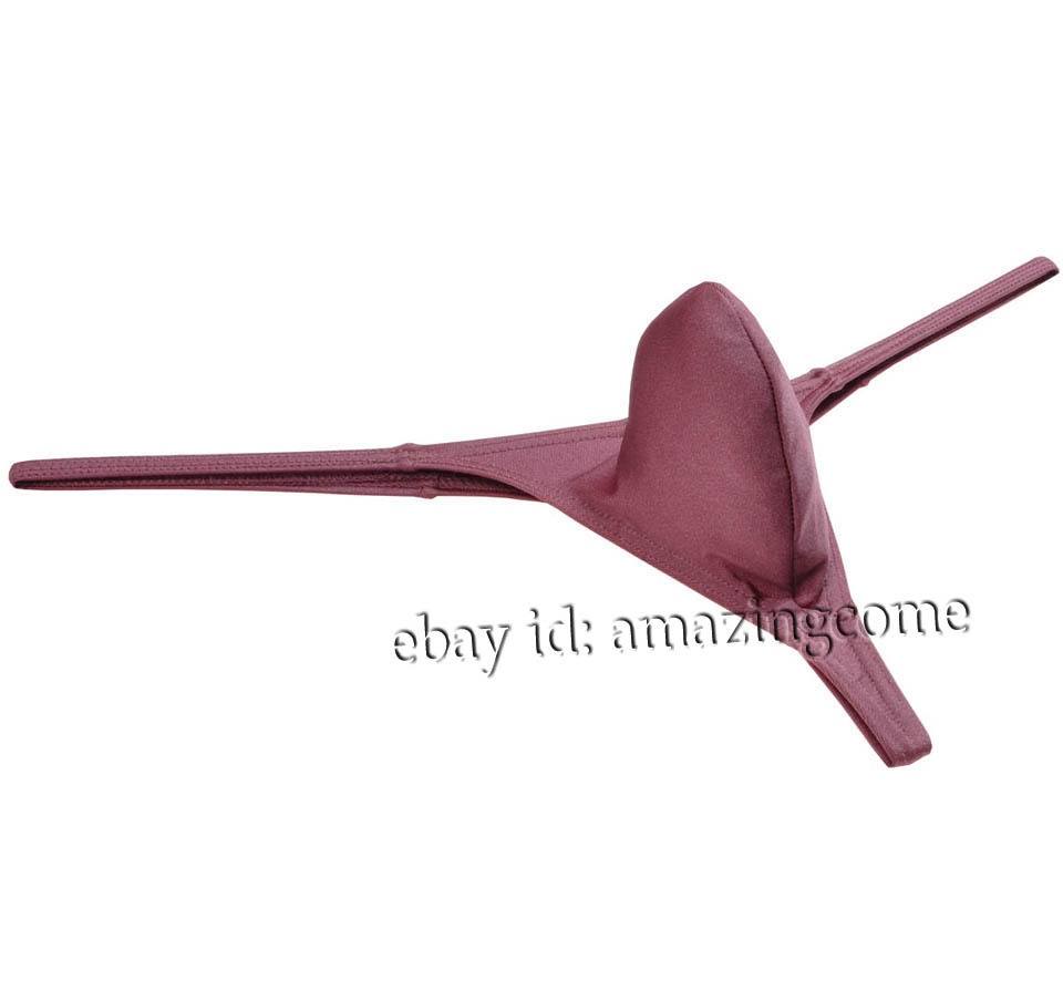 Mens Spandex Pouch Thong Underwear Elastic G-string Swimwear Micro Bikini T-back