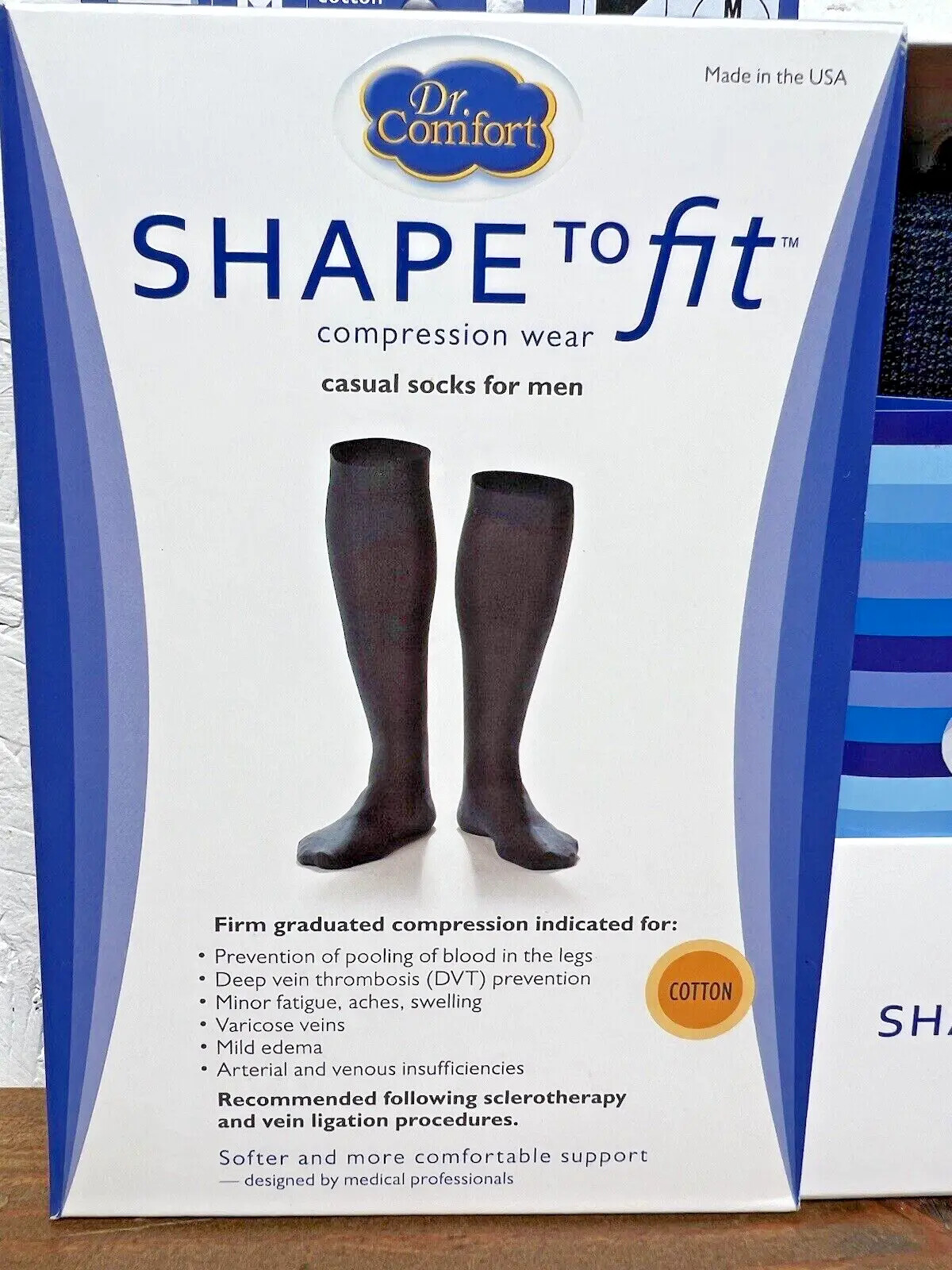 Dr. Comfort Shape To Fit - Casual Cotton Compression Socks For Men 20-30 mmHg