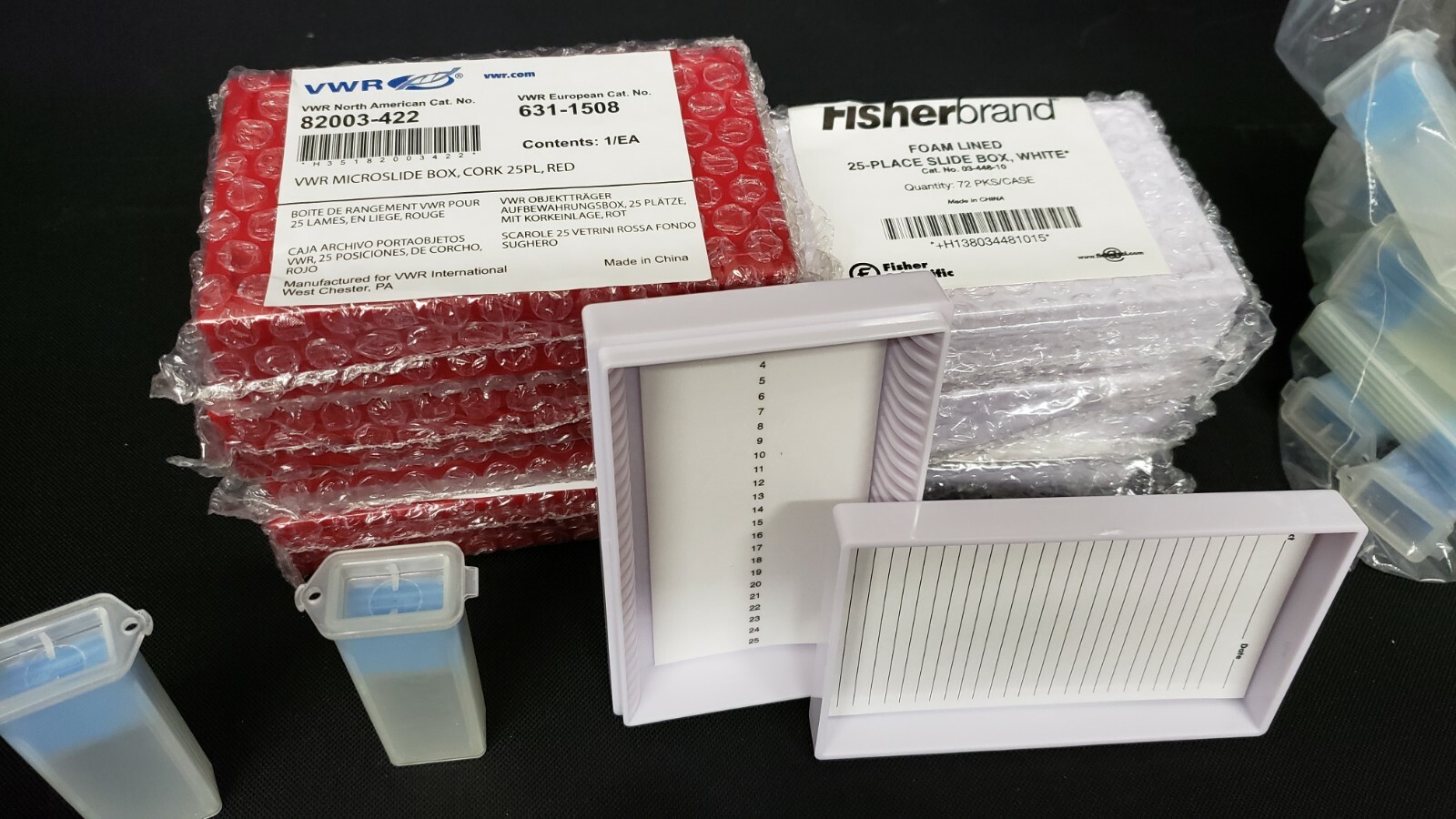 300+ High Quality Blank Microscope Slides With Storage Boxes - NEW